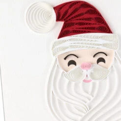 Hallmark Santa Claus Quilled Paper Handmade Christmas Card -Hallmark Gift Shop Quilled Paper Santa Face Christmas Card 1359IXC2005 04