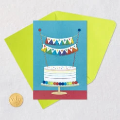 Hallmark Happy Whole Year Birthday Card -Hallmark Gift Shop Rainbow Banner on Cake Birthday Card 659LAD4868 05
