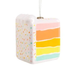 Rainbow Slice Of Cake Shatterproof Hallmark Ornament -Hallmark Gift Shop Rainbow Slice of Cake Christmas Ornament 1HAJ2192 07