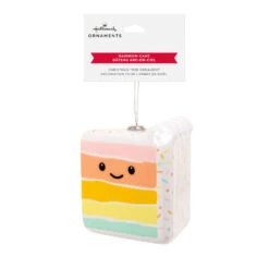 Rainbow Slice Of Cake Shatterproof Hallmark Ornament -Hallmark Gift Shop Rainbow Slice of Cake Christmas Ornament 1HAJ2192 08