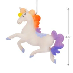 Whimsical Unicorn With Rainbow Mane Hallmark Ornament -Hallmark Gift Shop Rainbow Unicorn Christmas Ornament 1HAJ2023 04