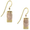 Rectangle And Oval Layered Metal Drop Earrings -Hallmark Gift Shop Rectangle and Oval Layered Metal Drop Earrings NE0222 01