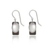 Silver Forest Rectangle And Oval Layered Silver-Tone Drop Earrings -Hallmark Gift Shop Rectangle and Oval Layered Silver Drop Earrings NE0222A 01