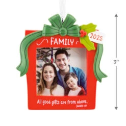 Family 2025 Religious Photo Frame Hallmark Ornament -Hallmark Gift Shop Red Gift Religious Photo Frame Christmas Ornament 1HGO3599 04