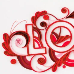 Hallmark With All My Heart Quilled Paper Handmade Love Card -Hallmark Gift Shop Red Letters Quilled Paper Handmade Romantic Love Card 1299LAD2811 04