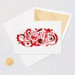Hallmark With All My Heart Quilled Paper Handmade Love Card -Hallmark Gift Shop Red Letters Quilled Paper Handmade Romantic Love Card 1299LAD2811 05