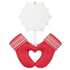Hallmark Merry Mittens Personalized Ornament, Custom Photo -Hallmark Gift Shop Red Mittens With Snowflake Personalized Ornament 1QHE2210B2 07