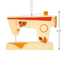 Sewing Machine Hallmark Ornament -Hallmark Gift Shop Red Orange Sewing Machine Christmas Ornament 1HGO3494 04