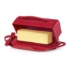 Red Butterie Flip-Top Butter Dish -Hallmark Gift Shop Red Plastic FlipTop Butter Dish With Knife BTRRED1003 01