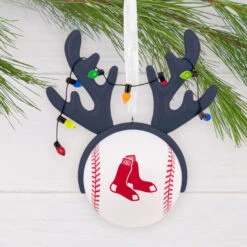 MLB Boston Red Sox™ Reindeer Baseball Hallmark Ornament -Hallmark Gift Shop Red Sox Reindeer Baseball Christmas Ornament 1OSL2694 02