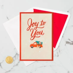 Hallmark Joy To You 3D Pop-Up Christmas Card -Hallmark Gift Shop Red Truck 3D PopUp Christmas Card 1299IXC7122 06