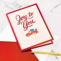 Hallmark Joy To You 3D Pop-Up Christmas Card -Hallmark Gift Shop Red Truck 3D PopUp Christmas Card 1299IXC7122 07