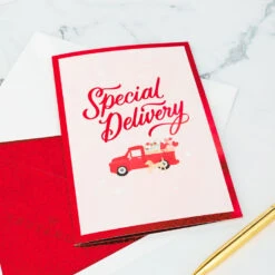 Hallmark Special Delivery 3D Pop-Up Valentine's Day Card -Hallmark Gift Shop Red Truck With Flowers 3D PopUp Valentines Day Card 1299IAV6066 07