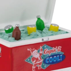 Keepin' It Cool Ice Chest Hallmark Ornament -Hallmark Gift Shop Red White Ice Chest Cooler Christmas Ornament 1HGO3520 06