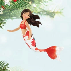 Hallmark Mythical Mermaids Ornament -Hallmark Gift Shop Red and White Mermaid Keepsake Ornament 5QXR8465 02