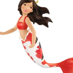 Hallmark Mythical Mermaids Ornament -Hallmark Gift Shop Red and White Mermaid Keepsake Ornament 5QXR8465 06