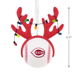 MLB Cincinnati Reds™ Reindeer Baseball Hallmark Ornament -Hallmark Gift Shop Reds Reindeer Baseball Christmas Ornament 1OSL2697 04