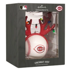 MLB Cincinnati Reds™ Reindeer Baseball Hallmark Ornament -Hallmark Gift Shop Reds Reindeer Baseball Christmas Ornament 1OSL2697 08