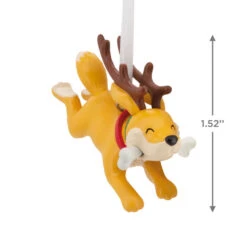 Reindeer Dog With Bone Hallmark Ornament -Hallmark Gift Shop Reindeer Dog With Bone Christmas Ornament 1HGO3502 04