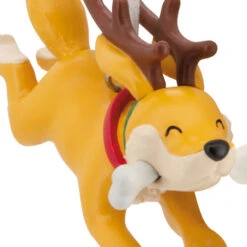 Reindeer Dog With Bone Hallmark Ornament -Hallmark Gift Shop Reindeer Dog With Bone Christmas Ornament 1HGO3502 06