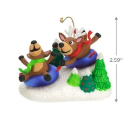 Hallmark Reindeer Antics Ornament -Hallmark Gift Shop Reindeer on Snow Tubes Keepsake Ornament 2499QGO2747 03