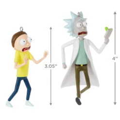 Hallmark Rick And Morty Just Don't Think About It, Morty! Ornaments, Set Of 2 -Hallmark Gift Shop Rick and Morty Keepsake Ornaments 1QXV1049 03