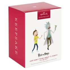 Hallmark Rick And Morty Just Don't Think About It, Morty! Ornaments, Set Of 2 -Hallmark Gift Shop Rick and Morty Keepsake Ornaments 1QXV1049 04
