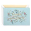 Hallmark Here's To Many More Years Anniversary Card -Hallmark Gift Shop Rings Balloons Presents Hearts on Mint Green Anniversary Card 659LAD4714 01