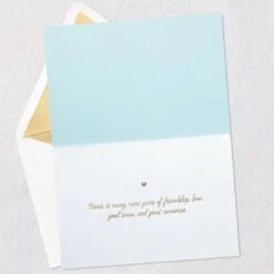 Hallmark Here's To Many More Years Anniversary Card -Hallmark Gift Shop Rings Balloons Presents Hearts on Mint Green Anniversary Card 659LAD4714 03