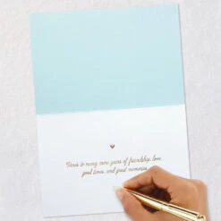 Hallmark Here's To Many More Years Anniversary Card -Hallmark Gift Shop Rings Balloons Presents Hearts on Mint Green Anniversary Card 659LAD4714 06