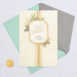 Hallmark A Wish For Your Marriage Wedding Card -Hallmark Gift Shop Rings and Flowers Wedding Card 699W3701 06