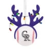 MLB Colorado Rockies™ Reindeer Baseball Hallmark Ornament -Hallmark Gift Shop Rockies Reindeer Baseball Christmas Ornament 1OSL2699 01