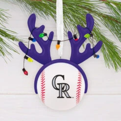 MLB Colorado Rockies™ Reindeer Baseball Hallmark Ornament -Hallmark Gift Shop Rockies Reindeer Baseball Christmas Ornament 1OSL2699 02