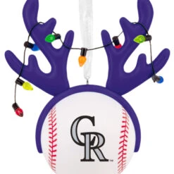 MLB Colorado Rockies™ Reindeer Baseball Hallmark Ornament -Hallmark Gift Shop Rockies Reindeer Baseball Christmas Ornament 1OSL2699 06