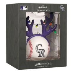MLB Colorado Rockies™ Reindeer Baseball Hallmark Ornament -Hallmark Gift Shop Rockies Reindeer Baseball Christmas Ornament 1OSL2699 08