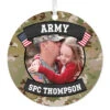 Hallmark Army Metal Personalized Ornament, Custom Photo And Text -Hallmark Gift Shop Round Army Personalized Photo Text Ornament 1OFM1006B17 01