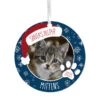 Hallmark Holiday Pet Round Metal Personalized Ornament, Custom Photo And Text -Hallmark Gift Shop Round Holiday Pet Personalized Ornament 1OFM1006B4 01