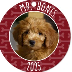 Hallmark Pet Round Metal Personalized Ornament, Custom Photo And Text -Hallmark Gift Shop Round Pet Personalized Ornament 1OFM1006B1 06