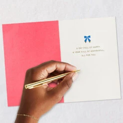 Hallmark Happy And Wonderful Day Quilled Paper Handmade Birthday Card -Hallmark Gift Shop Rows of Bows Quilled Signature Birthday Card 1099LAD3156 07