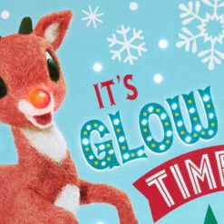 Hallmark Rudolph The Red-Nosed Reindeer® Glow Time Musical Christmas Card With Light -Hallmark Gift Shop Rudolph the RedNosed Reindeer Musical Christmas Card 959XOD6017 04