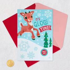 Hallmark Rudolph The Red-Nosed Reindeer® Glow Time Musical Christmas Card With Light -Hallmark Gift Shop Rudolph the RedNosed Reindeer Musical Christmas Card 959XOD6017 05