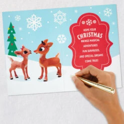 Hallmark Rudolph The Red-Nosed Reindeer® Glow Time Musical Christmas Card With Light -Hallmark Gift Shop Rudolph the RedNosed Reindeer Musical Christmas Card 959XOD6017 06