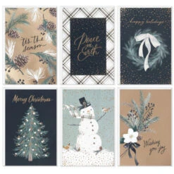 Hallmark Rustic Elegance Boxed Christmas Cards Assortment, Pack Of 24