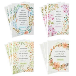 Hallmark Rustic Floral Assorted Religious Sympathy Cards, Pack Of 12