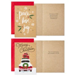 Hallmark Rustic Kraft Boxed Christmas Cards Assortment, Pack Of 36 -Hallmark Gift Shop Rustic Kraft Assorted Boxed Christmas Cards 5XPX2308 04