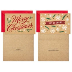 Hallmark Rustic Kraft Boxed Christmas Cards Assortment, Pack Of 36 -Hallmark Gift Shop Rustic Kraft Assorted Boxed Christmas Cards 5XPX2308 05