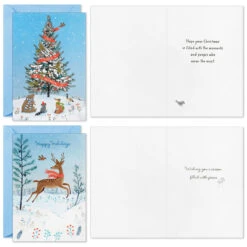 Hallmark Rustic Winter Boxed Christmas Cards Assortment, Pack Of 24 -Hallmark Gift Shop Rustic Winter Assorted Boxed Christmas Cards 5XPX2463 02