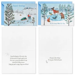 Hallmark Rustic Winter Boxed Christmas Cards Assortment, Pack Of 24 -Hallmark Gift Shop Rustic Winter Assorted Boxed Christmas Cards 5XPX2463 04
