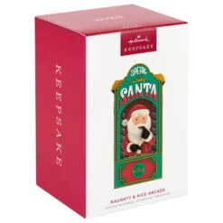 Hallmark Naughty & Nice Arcade Ornament With Light And Sound -Hallmark Gift Shop Santa Arcade Carnival Game Keepsake Ornament 3499QGO2667 04