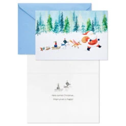 Hallmark Snowy Santa Claus Parade Boxed Christmas Cards, Pack Of 16 -Hallmark Gift Shop Santa Friends in Snow Boxed Christmas Cards Pack 1XPX2751 03